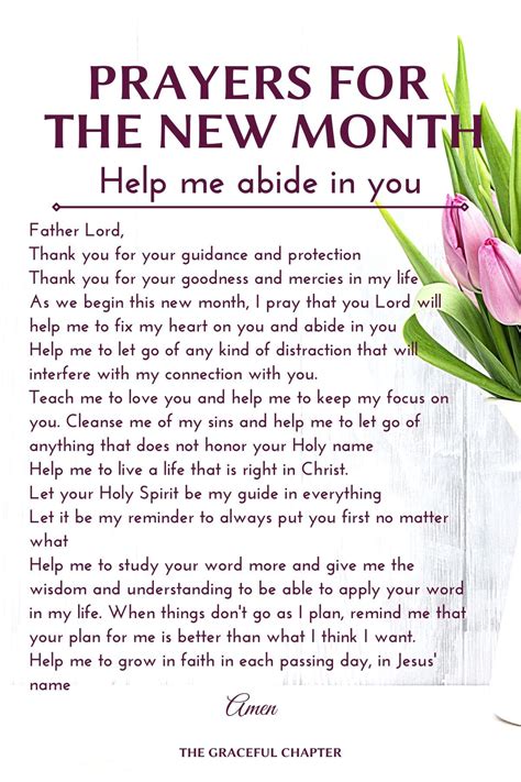 Prayers For The New Month Help Me Abide In You Happy New Month