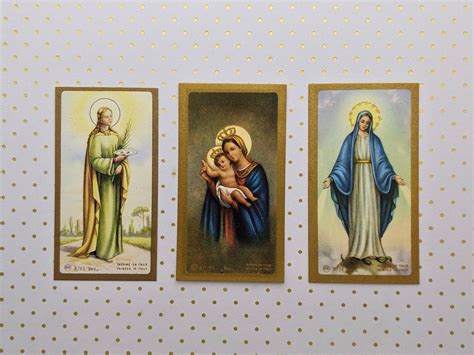 12pcs Vintage Catholic Holy Cards Printed In Italy Assorted Etsy