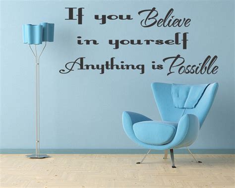 Believe In Yourself Wall Quote Wall Art Decal Vinyl Inspirational Sticker