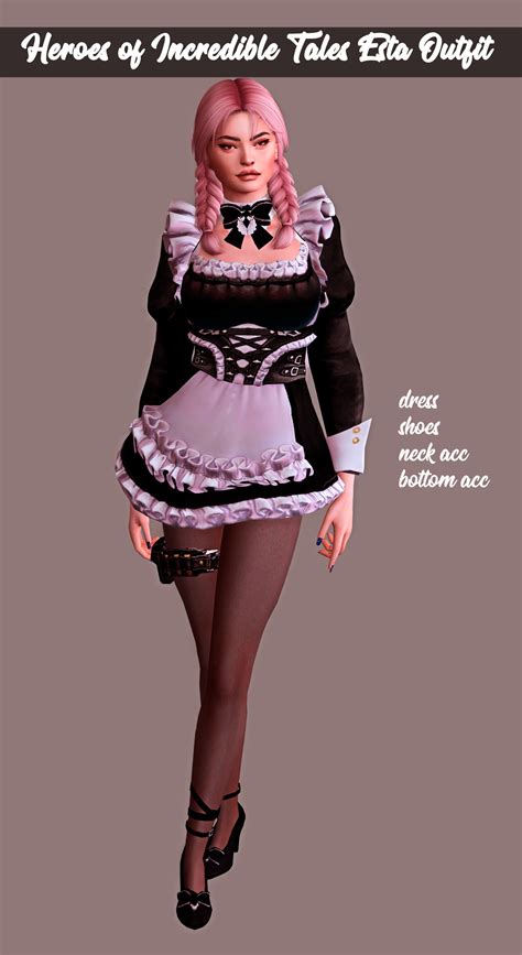 Female Butler Maid Costume Set The Sims 4 Sims4 Clove Share Asia Tổng Hợp Custom Content The