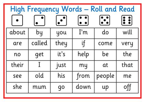 High Frequency Words Tricky Words Roll And Read Mats Teaching