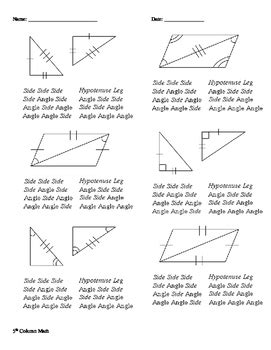Congruent triangles worksheet with answer worksheet given in this section will be much useful for the students who would like to practice problems on proving triangle congruence. Congruent Triangle Proofs (SSS, SAS, ASA, AAS... ) by 5th ...