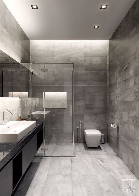 Modern Style Grey Modern Small Bathroom Designs