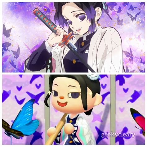 Recreated Demon Slayer’s Shinobu Kocho in Animal Crossing, all in game