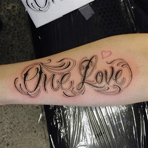 Chronic Ink Tattoo Toronto Tattoo One Love Custom Lettering Tattoo