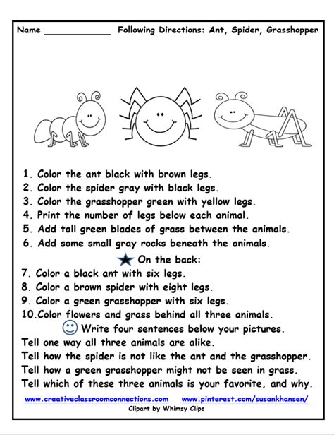 This Following Directions Worksheet Provides Practice For Students With