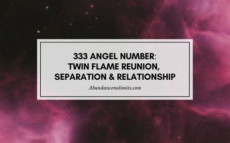 333 Angel Number Twin Flame Reunion And Separation Meaning