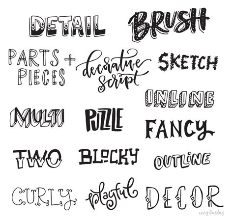 Hand Lettering Font Styles