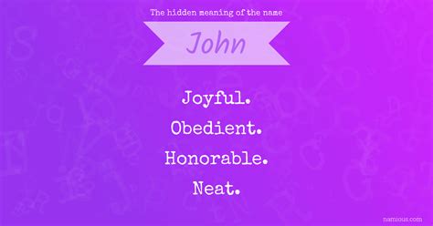 The Hidden Meaning Of The Name John Namious
