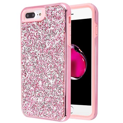 Apple Iphone 6 Plus Case Electroplated Pinkpink Hybrid Case Cover