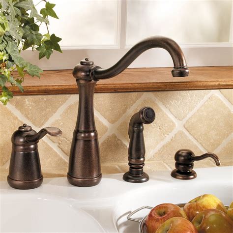 Pfister Marielle Single Handle Kitchen Faucet With Side Spray And Soap Dispenser Reviews Wayfair