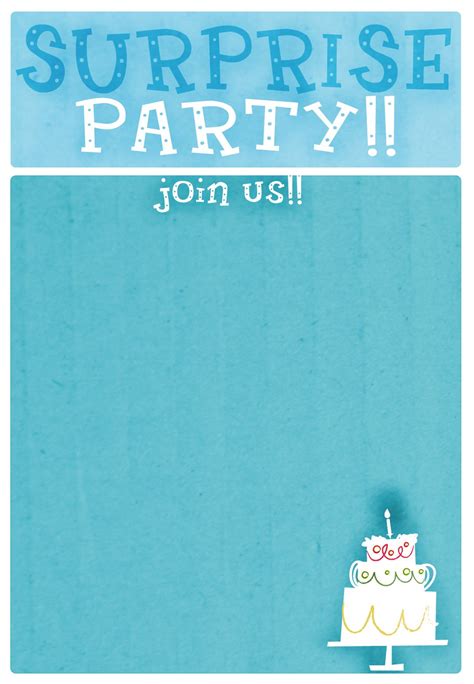 Free Printable Surprise Party Invitation Free Birthday Invitation