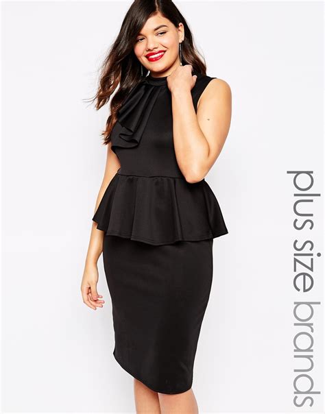 Whatever you're shopping for, we've got it. Lyst - Praslin Plus Size Peplum Dress With Ruffle Detail ...