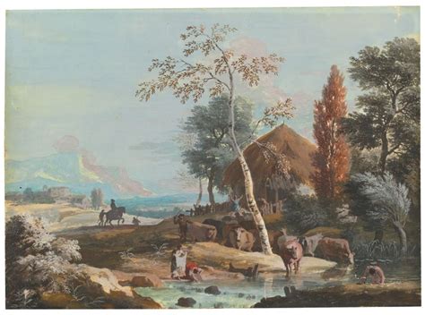 82 Marco Ricci Landscape Paintings Landscape Thatched Cottage