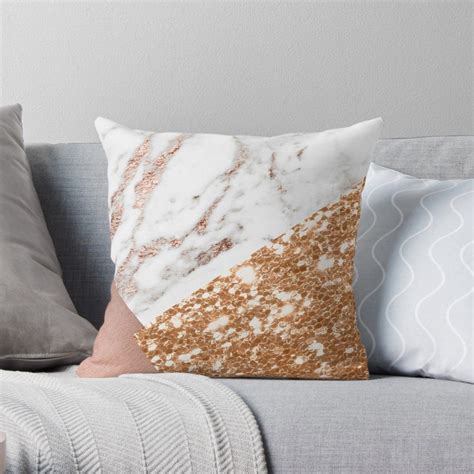Layered Rose Gold Throw Pillow By Peggieprints Aff Affiliate