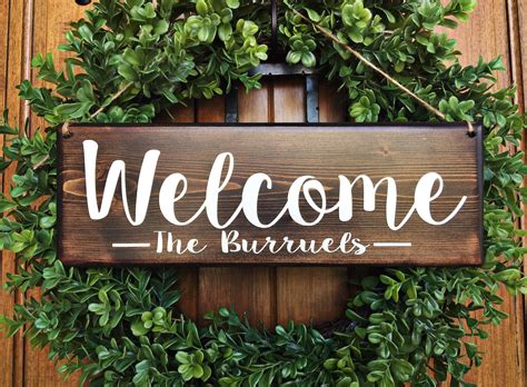 Welcome Sign Welcome Door Sign Personalized Sign Family | Etsy