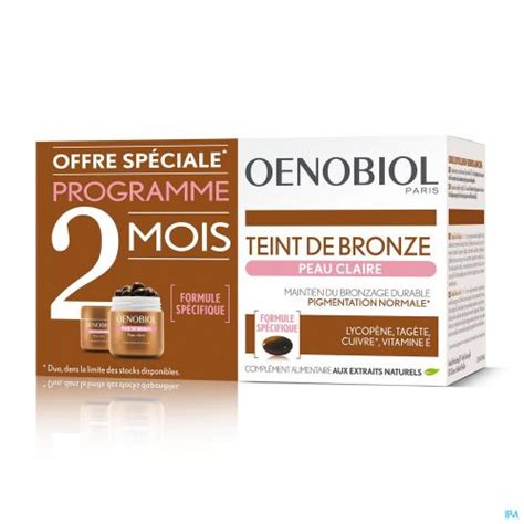 Oenobiol Bronze Teint Peau Claire 2 X 30 Capsules Pharmacodel