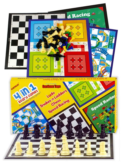 Buy Sartham 4 In 1 Board Games For Kids Ludo Snake And Ladder Chess