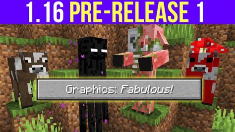 Minecraft 116 Pre Release 1 Fabulous Graphics Option Mc Modnet