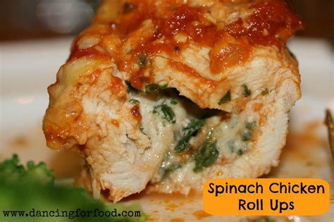 Spinach Chicken Roll Ups