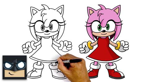 How To Draw Amy Rose From Sonic The Hedgehog Printable Step By Step