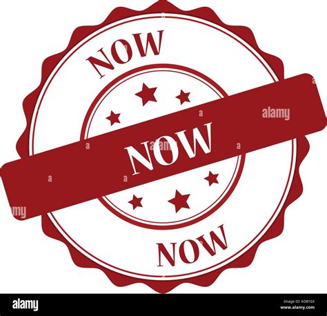 Now Red Stamp Illustration Stock Vector Image And Art Alamy