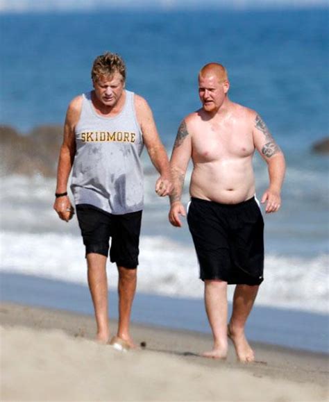 Ryan Oneal And His Son Redmond Walk The Beach Together