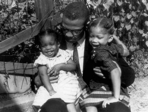 Malcolm X In 1963 With Daughters Qubilah Left And Attallah Qubilah