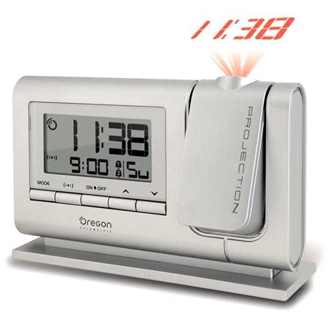 Oregon Scientific Rm308pa S Atomic Dual Alarm Projection Clock Silver
