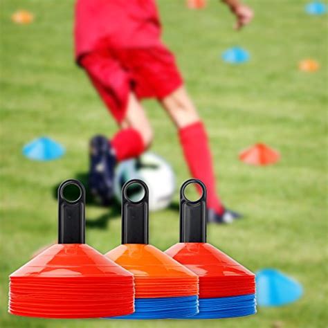 Ranphykx Disc Cones Set Of 50 Agility Soccer Cones With Carry Bag And