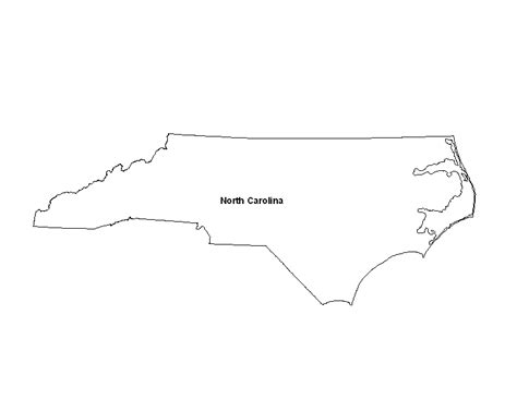 Printable Map Of The State Of North Carolina