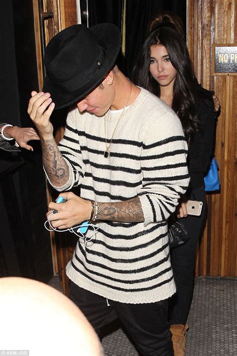 Hailey Baldwin And Justin Bieber Coordinate Their Stripes For Dinner