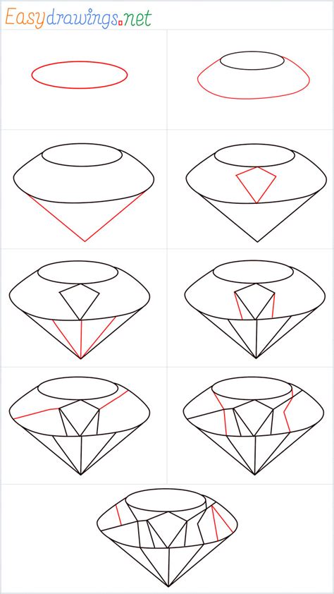 How To Draw A Diamond Step By Step Easy