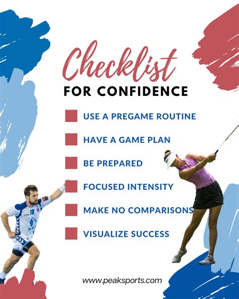 Athletes Checklist For Greater Self Confidence Follow To Improve Your