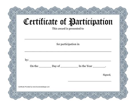 Free printable esa certificate