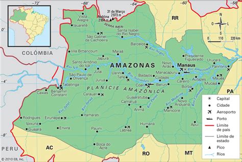 Blog De Geografia Mapa Do Amazonas