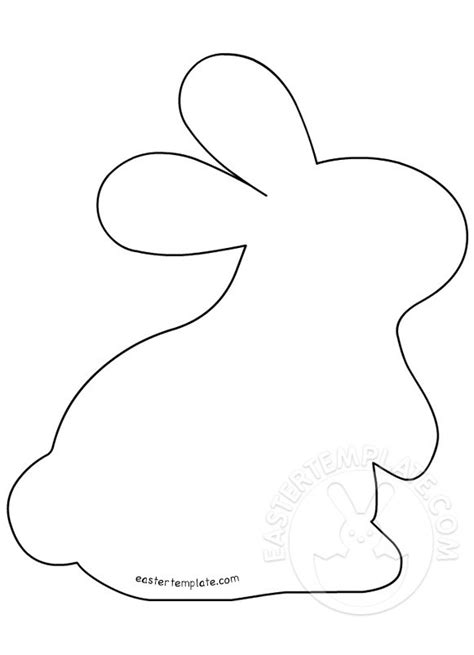 Free bunny template perfect for crafts and coloring! Bunny Craft Template | Easter Template