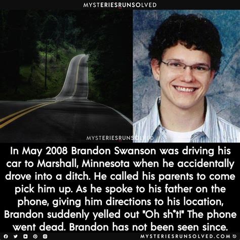 Without A Trace The Disappearance Of Brandon Swanson Humans