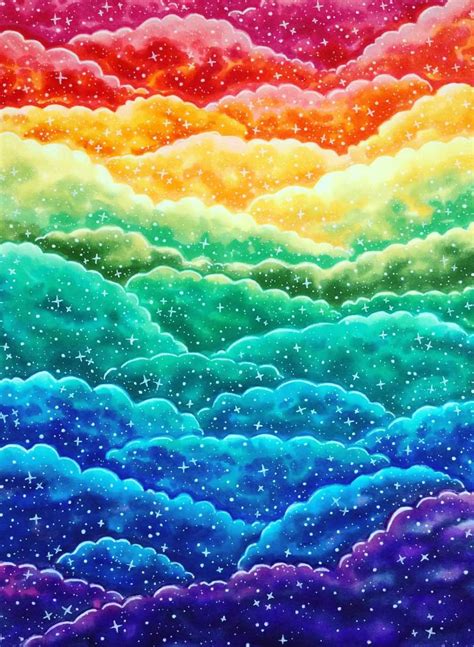Rainbow Clouds Art Amino