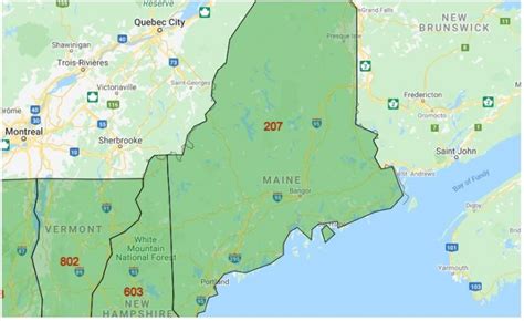 Maine Area Codes All City Codes