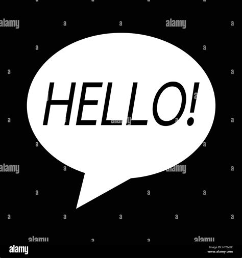 Speech Bubble With Hello Word Icon Illustration Design Stock Vector