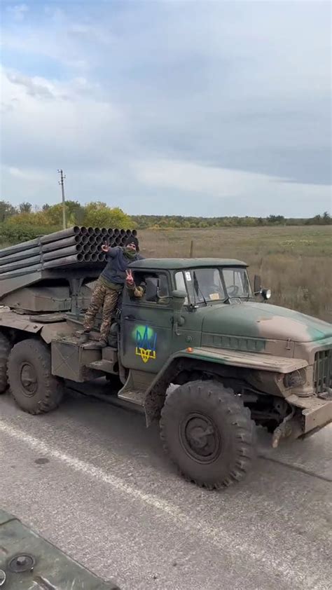 the first photo of a polish bm 21 grad multiple rocket launcher in ukraine this one is