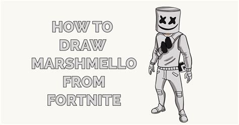 Easy Ninja Drawings Fortnite How To Draw Marshmello F