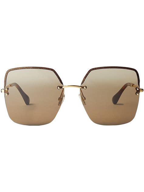 Jimmy Choo Eyewear Tavi Oversize Square Frame Sunglasses Farfetch