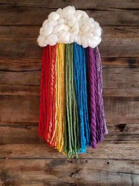 Rainbow Cloud In 2020 Yarn Crafts For Kids Yarn Crafts Rainbow Crafts
