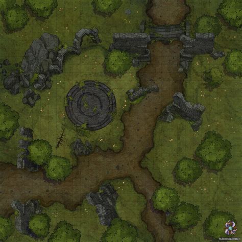 Forest Overlook Battle Map 30x30 Rdndmaps
