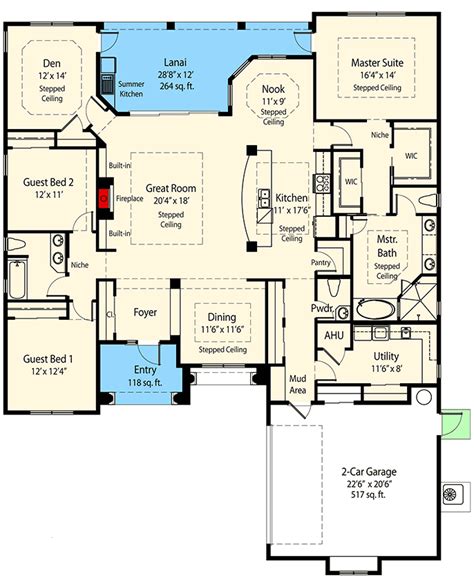 Whether a family is planning a master suite on the main level for a future need or to accommodate a family. Private Master Retreat & Options - 33076ZR | Architectural ...