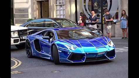 Chrome Tron Lamborghini Aventador In London Youtube