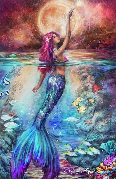 Here My True Colors Sereiacontemporaneabr Por Lindsay Rapp Por Mermaid Drawings Mermaid