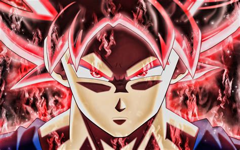 Download Wallpapers 4k Black Goku Red Fire Dbs Portrait Son Goku